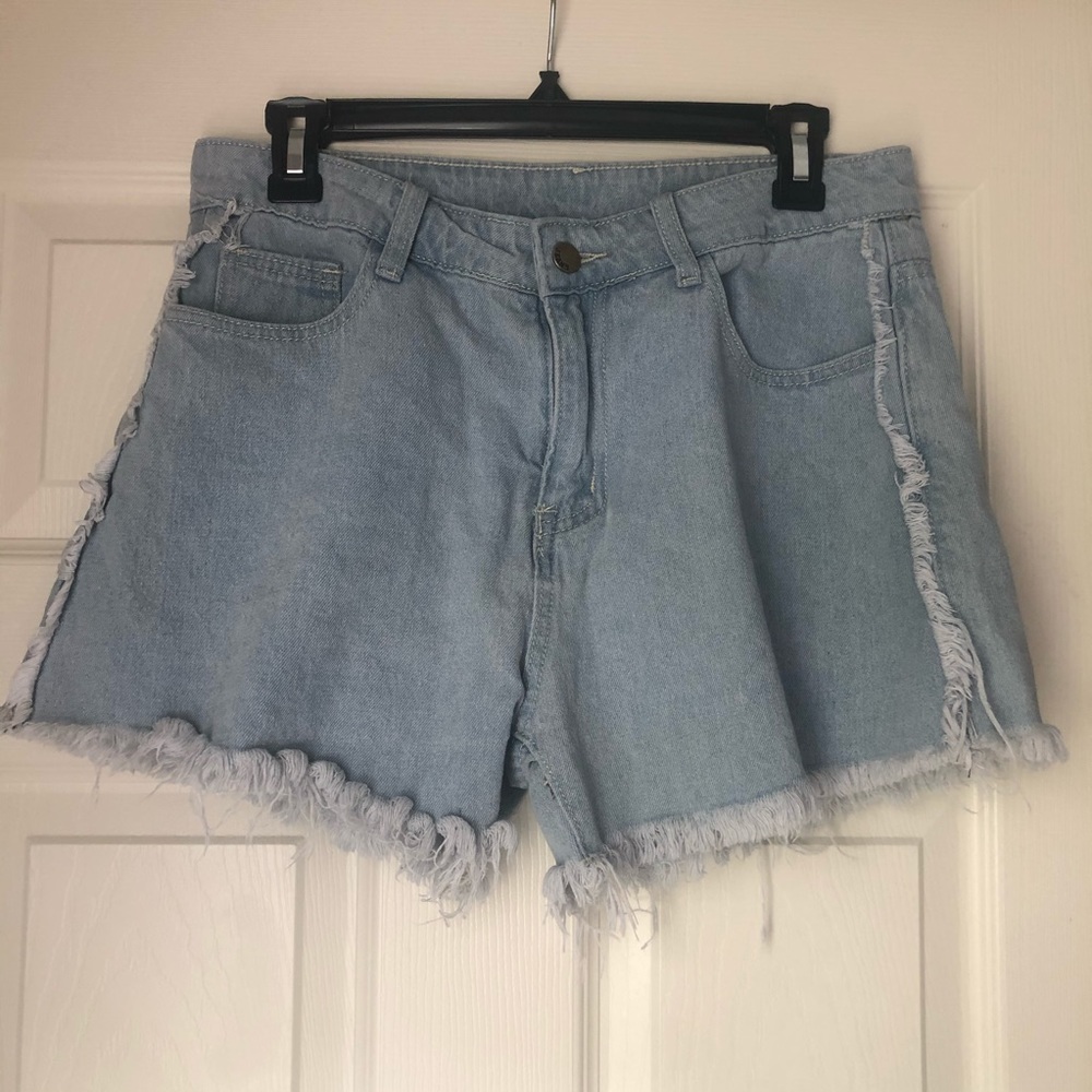 Fringe Jean Shorts